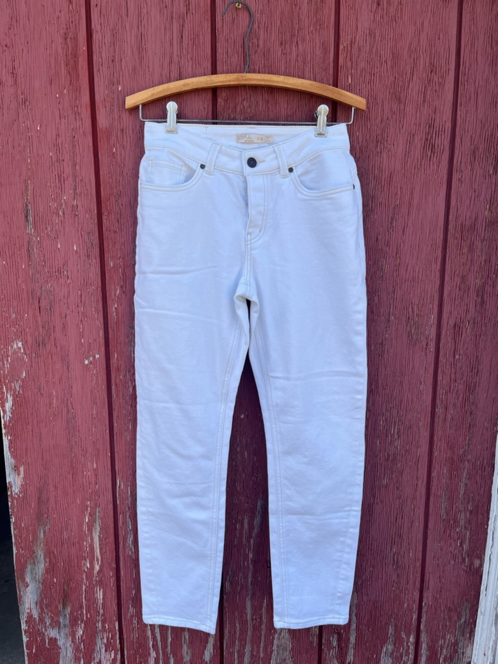 PrAna Women’s Organic Cotton Straight Leg White Jeans